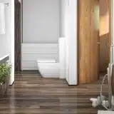 bright modern bathroom interior with wood | Pacific Bay Construction